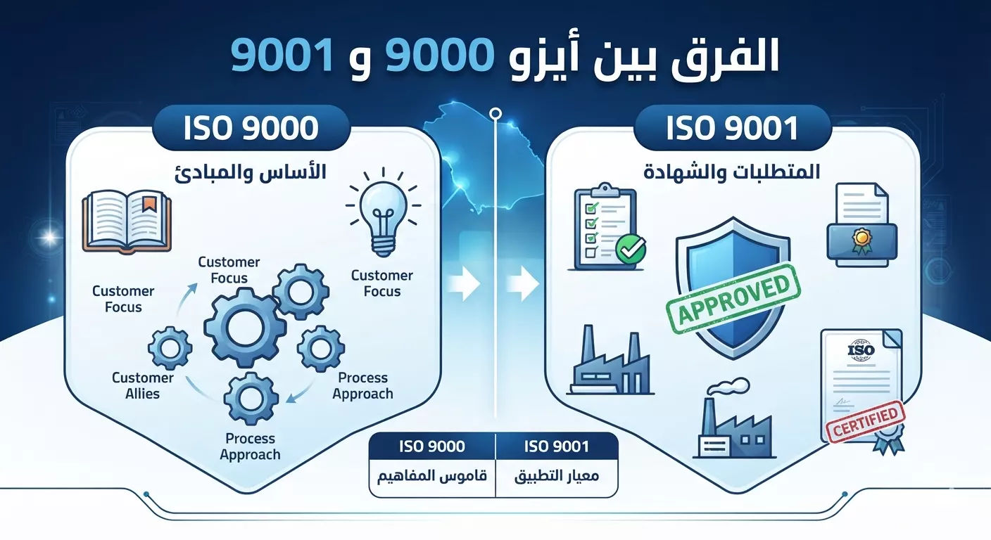 الفرق بين ايزو 9000 و 9001