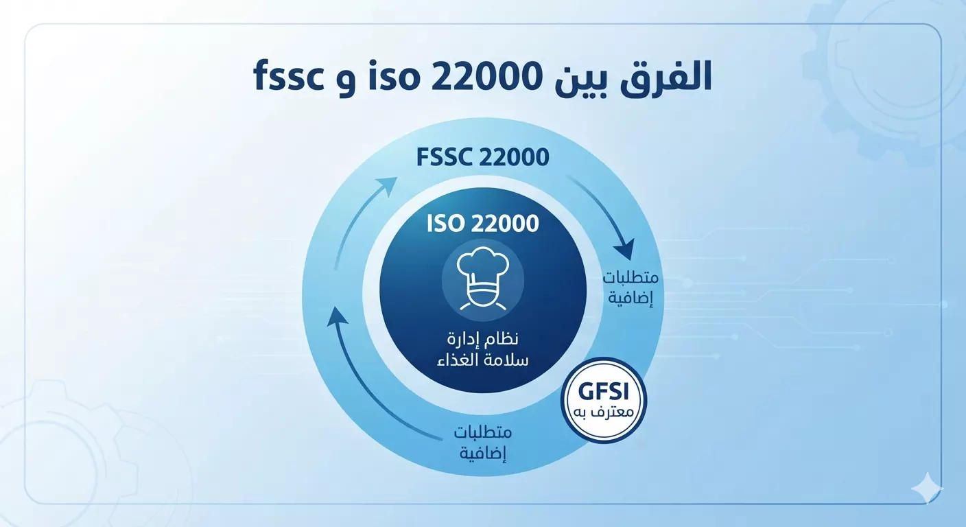 الفرق بين iso 22000 و fssc