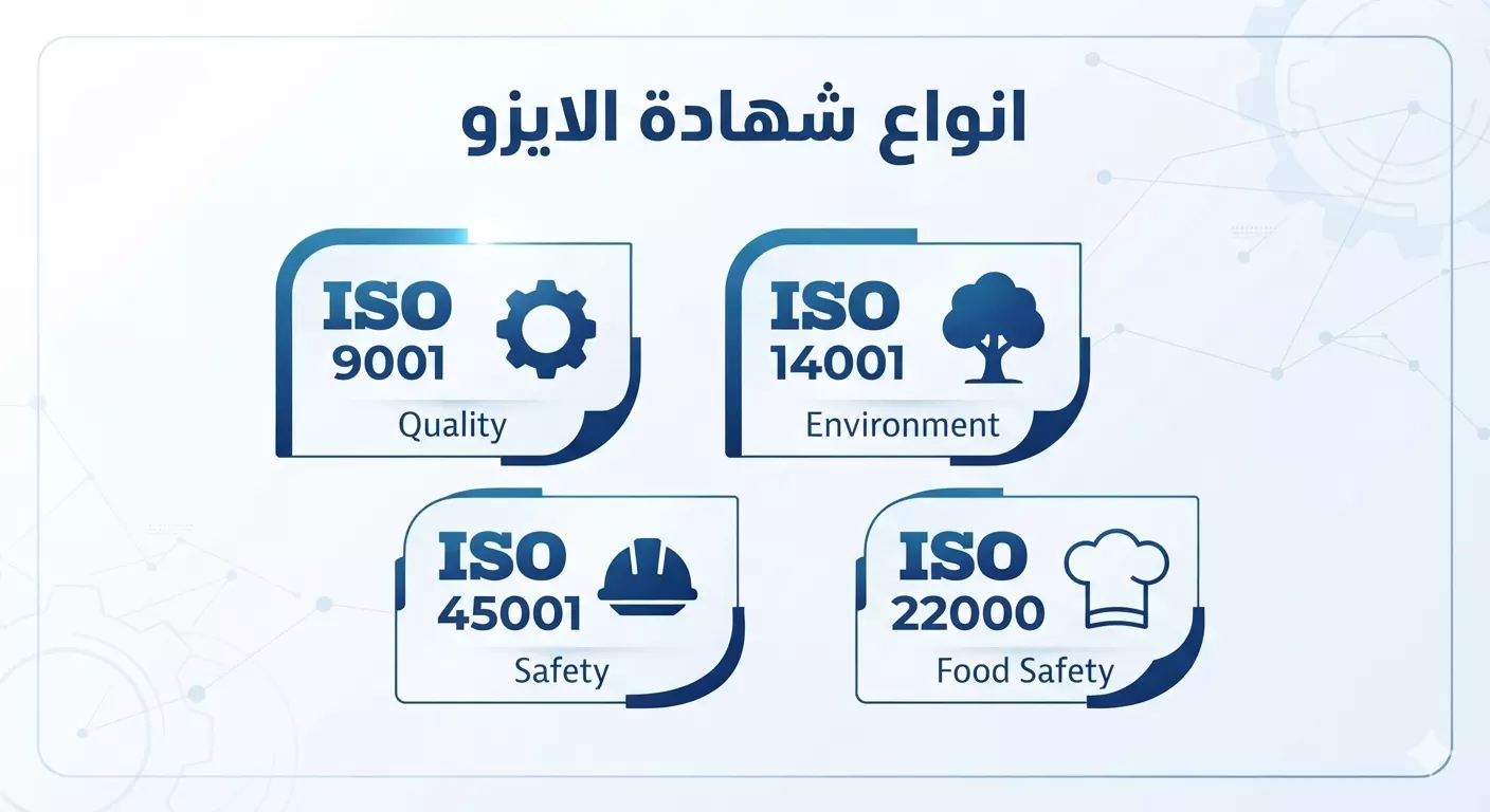 انواع شهادة الايزو